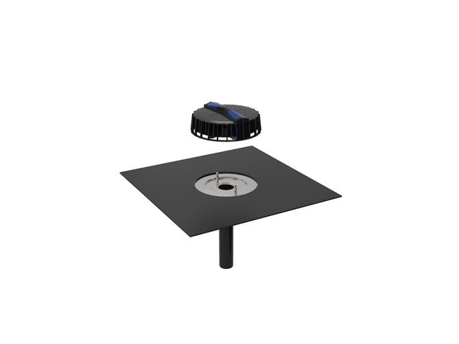 Geberit Pluvia tagbrønd - Geberit Pluvia tagbrønd med bitumenbane, perforeret: 12l/s