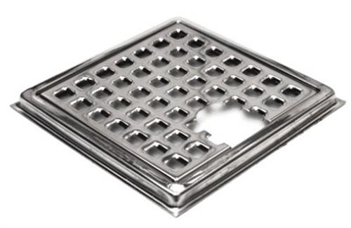 136 mm 4-pt. galler med ram + uttag | VVS Artiklar - Dränering - Rostfri dränering | GameStuff