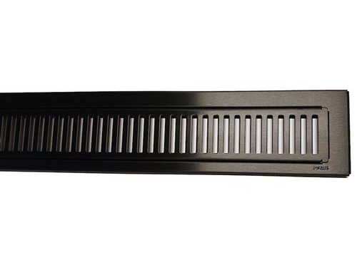 PURUS PVD behandlet sort rustfri rist og ramme RIB 800mm