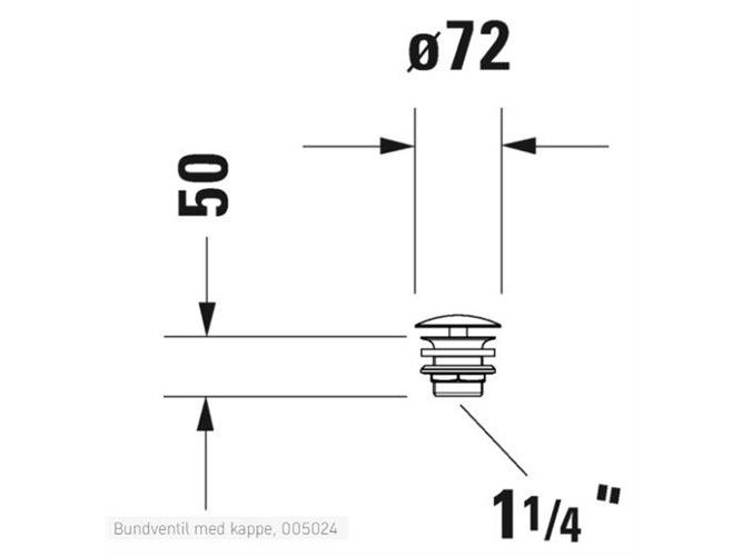 Duravit bottenventil med lock | VVS Artiklar - Badrum - Tillbehör för tvättställ | GameStuff
