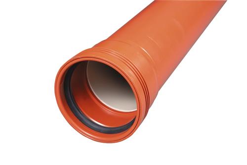 Wavin 110 x 2000 mm PP-kloakrør m/muffe, klasse N SN4, EN 13476
