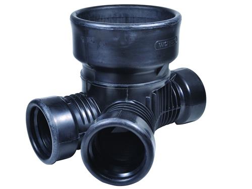 Wavin 400 x 425 mm TP3-brønd, letvægt, venstre tilløb