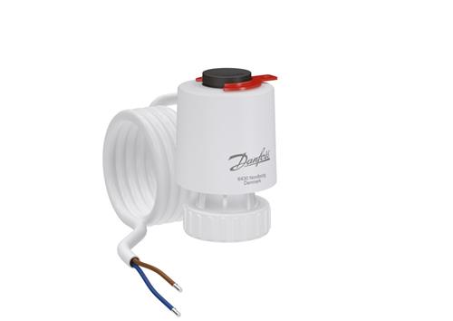 Danfoss TWA-Q 24V NC, 5m - TWA-Q, 24V, 5mm, Normalt stängd NC termomotor, 5m kabel