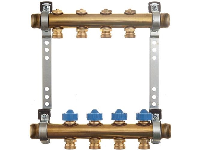 Alternativ bild 0 för Roth Golvvärmefördelare 1 9 afg. Golvvärmefördelaren levereras komplett, monterad i upphängningsfästen med gummidämpning. 3/4 eurokon