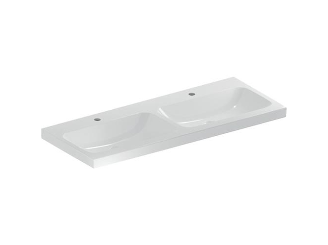 Geberit Icon Light dobbel håndvask 1200x480mm til møbel/bolt hvid