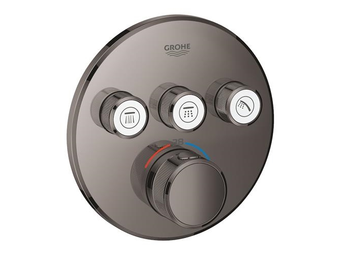 Grohe GRT SmartControl dusch - Topplatta, termostat med 3 ventiler, hård grafit 29121A00 | VVS Artiklar - Rör & Kopplingar - Tryckrör och rördelar | GameStuff