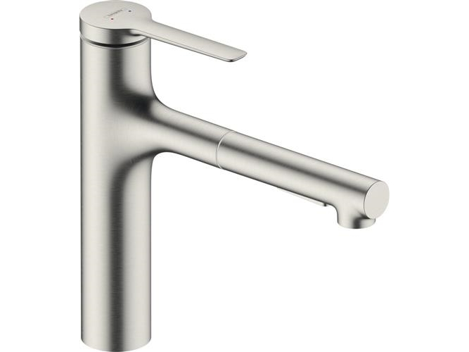 hansgrohe Zesis M33 køkkenarmatur 231mm tud. Med udtrækstud, Steel-optik