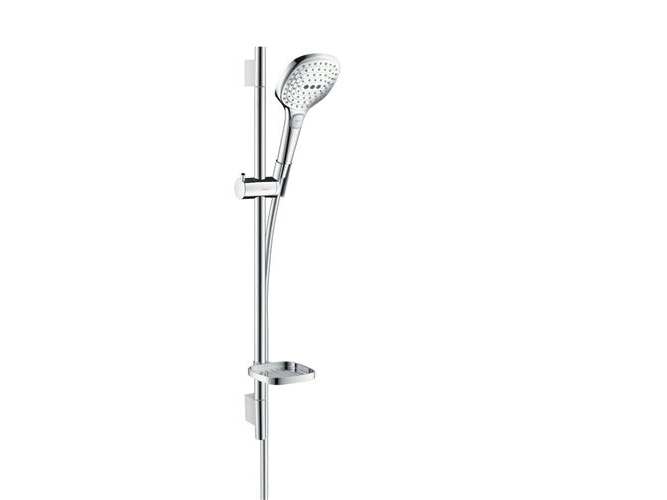HANSGROHE Raindance Select E120 Duschset i vit/krom med 650 mm duschstång, Ø120 mm handdusch 3 strålfunktioner och 1,6 meter duschslang | VVS Artiklar - Badrum - Duschset & Tillbehör | GameStuff