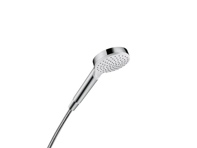 HANSGROHE Crometta 1Jet Ø100 mm handdusch i vit/krom med 1 strålfunktion | VVS Artiklar - Badrum - Duschset & Tillbehör | GameStuff