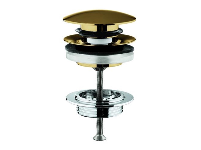 Grohe Push up bundventil - Brushed Cool Sunrise afløbsganiture 65807GN0 | VVS Artiklar - Badrum - Tillbehör för tvättställ | GameStuff