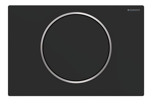 Geberit Sigma 10 betjeningsplade i enkeltskyl, mat sort/rustfrit stål