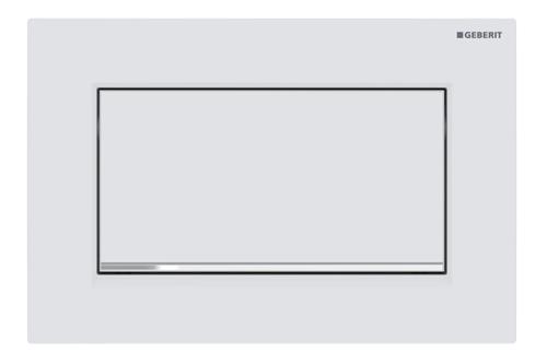 Geberit Sigma 30 betjeningsplade i enkeltskyl, mat alpin hvid/krom