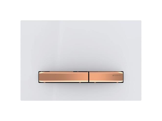 Geberit Sigma50 serviceplatta - 246x164x14mm röd guld/vit | VVS Artiklar - Badrum - Tillbehör för toalett | GameStuff