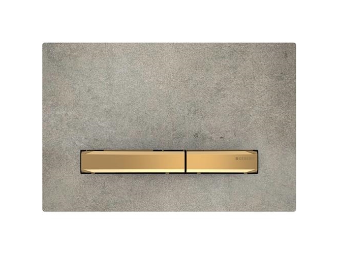 Geberit Sigma 50 Square betjeningsplade, betonlook/messing