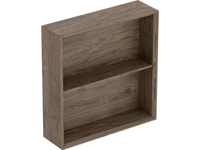 Hyllan iCon kvadratisk mutter trästruktur | VVS Artiklar - Badrum - Badrumsmöbler | GameStuff