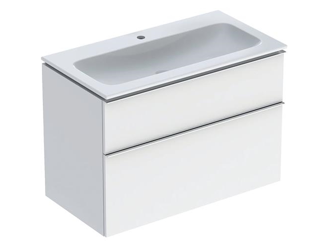 Geberit iCon møbelpakke, 90x48 cm, hvid højglans/krom