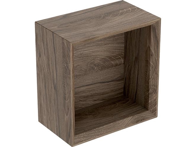 Vägglåda iCon fyrkantig mutter trästruktur | VVS Artiklar - Badrum - Badrumsmöbler | GameStuff