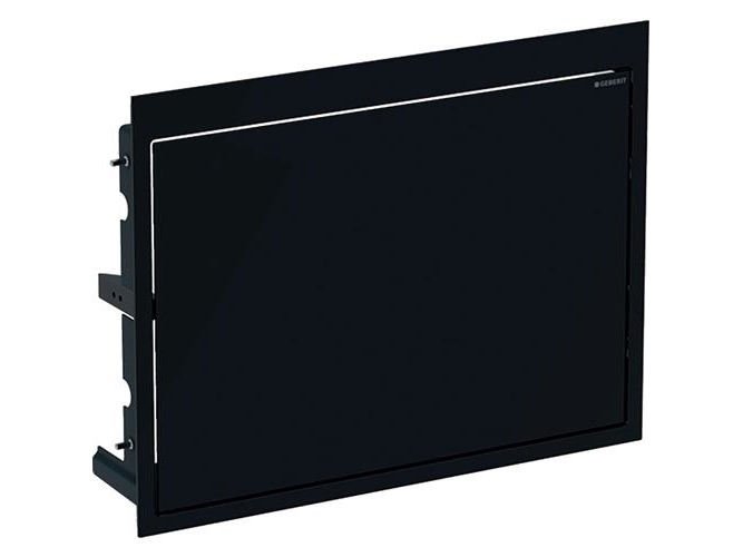 Låge Med Push Sort Plexi Glas