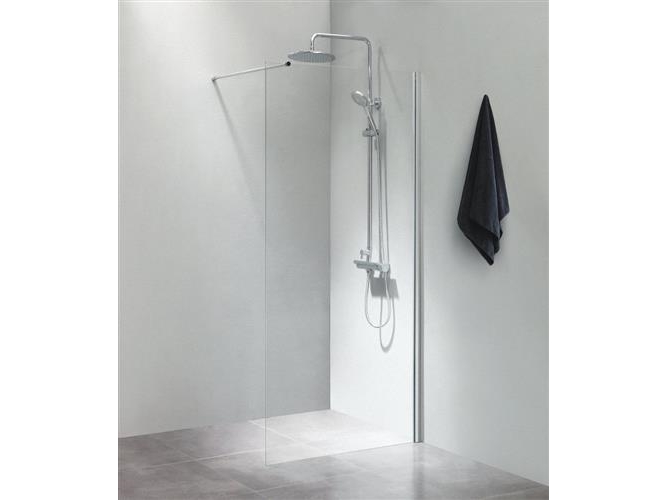 Brusevæg fast 80x200cm klart glas