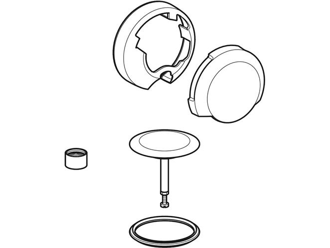 Slutmontagesæt t/afløbsgarn t/kar m/indl