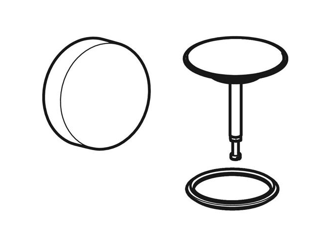 Slutmontagesæt Ø52 t/afløbsgarn krom