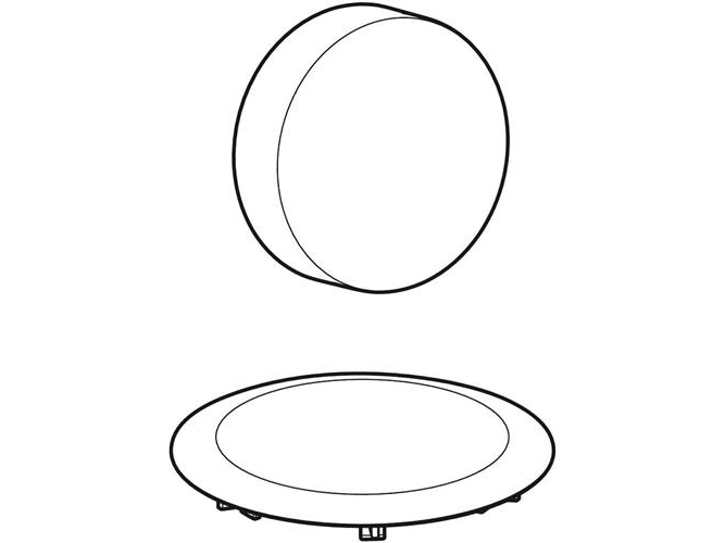 Slutmontagesæt Ø90 t/afløbsgarn krom