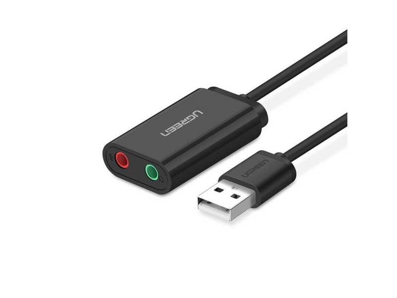 Išorinė Usb Garso Plokštė Ugreen 15Cm (Juoda)