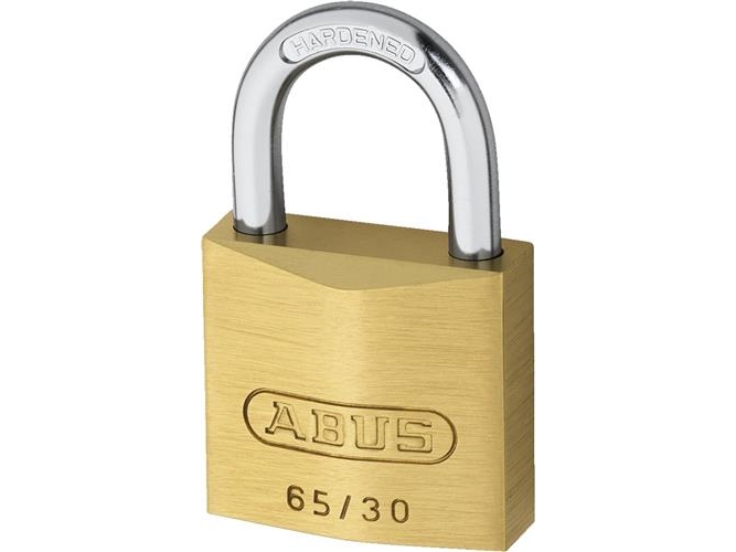 Abus B111-30, Herkömmliches Vorhängeschloss, Tastensperre, Gleichschließung, Zaun, Garage, Pforte, Werkstatt, Messing, Edelstahl, Messing