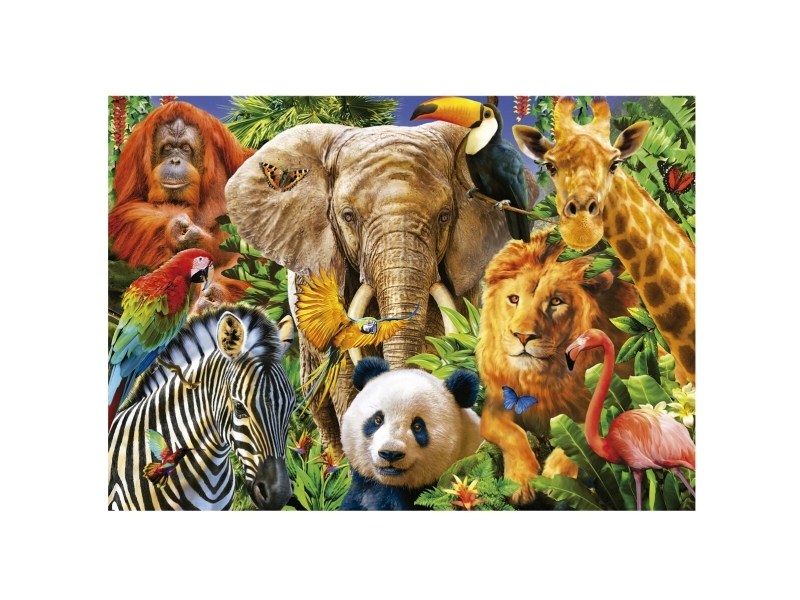 Educa - Wild Animal Collage Puzzle - 500 - Puslespil Med Dyr