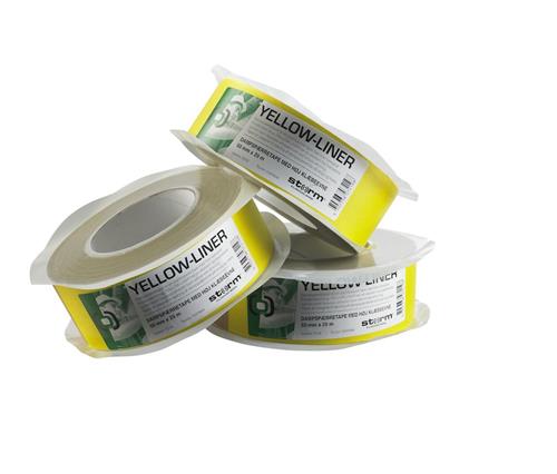 Ångspärrband Yellow-Liner 50 mm x 25M gul (rivbar) | Verktyg & Verkstad - Infästning - Råpluggar och pluggar | GameStuff
