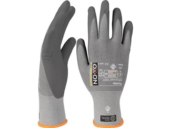 OX-ON Flexible Advanced 1907 handskar, extremt slitstarka, ESD-godkända, utmärkt passform, storlek 11 | Färg & Tillbehör - Tillbehör - Handskar | GameStuff