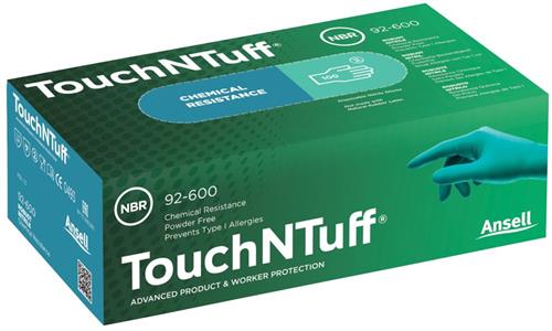 Ansell Touchntuff 92600100 100 Stk Nitril Engangshandske Størrelse (Handsker): 10 En 374, En 420-2003, En 374-5, En 374-1, En 21420:2020 Iso 21420:2