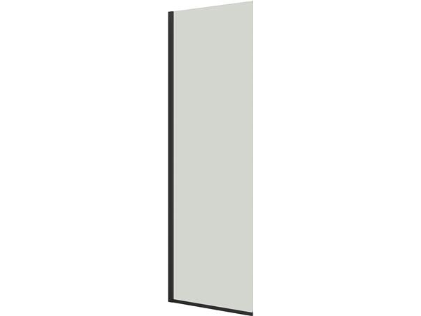 Duschwand 197,5X77-79 Cm Schwarz/Klar