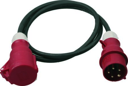 Förlängningskabel med 25 meter H07RN-F 5G2.5 tråd 16A med CEE 5-polig 400V-kontakt och förlängningssladd IP44 | N - A | GameStuff