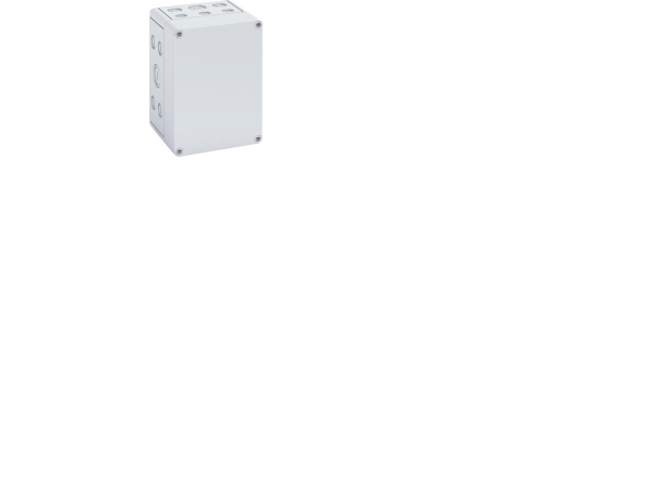 Einbaudose Tk Ps, Polystyrol, Hxbxt 180 X 130 X 111 Mm, Ral7035, Deckel Grau, Hoher Boden, Ip66, Leer, Halogenfrei, Mit Ausbrechblende.