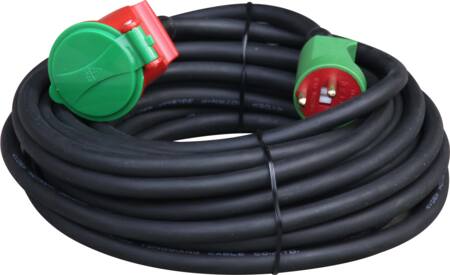 E-line Kabelsats DK 3G1,5 - H07RN-F, DK-kontakt/förlängningskabel m/j, neopren, 230V/16A,15m | Annan EL - Övriga artiklar | GameStuff