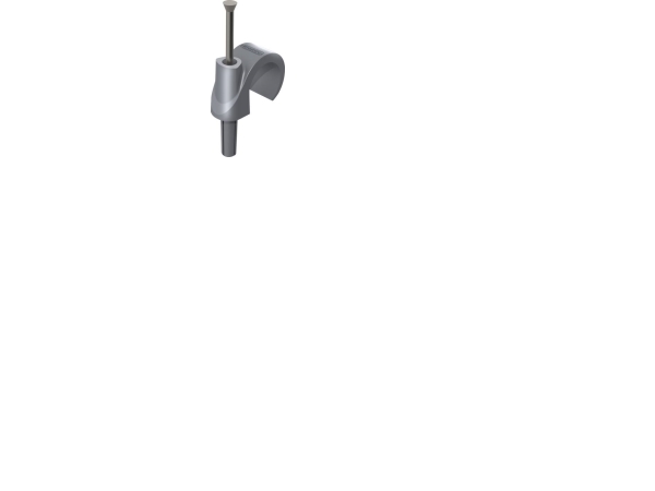 Mepac plugclip med søm for kabel 16-19 mm. Grå. Bor Ø 5,5 mm - (100 stk.) | Verktyg & Verkstad - Infästning - Råpluggar och pluggar | GameStuff