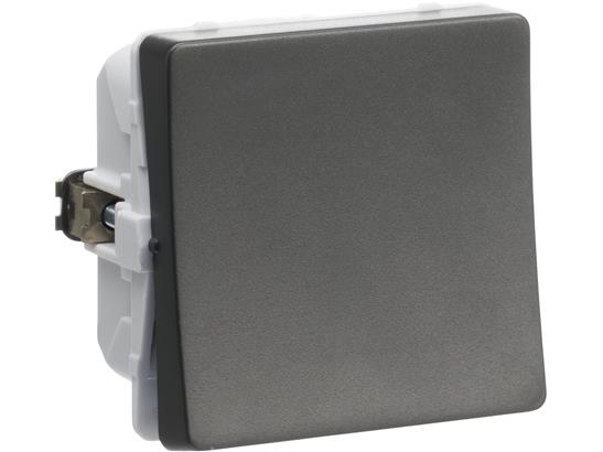 LAURITZ KNUDSEN LK FUGA Afbryder korrespondance 1 modul, Koksgrå- I pose for DIY