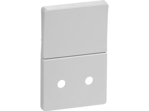 LAURITZ KNUDSEN LK FUGA Afdækning for stikkontakt m/afbryder u/jord 1½ modul, Lysegrå- I pose for DIY