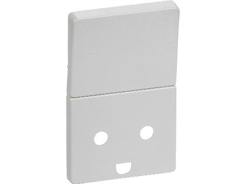 LAURITZ KNUDSEN LK FUGA Afdækning for stikkontakt m/afbryder m/jord 1½ modul, Lysegrå- I pose for DIY