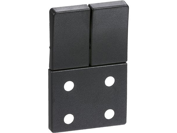 LAURITZ KNUDSEN LK FUGA Afdækning for dobbelt stikkontakt m/afbryder u/jord 1½ modul, Koksgrå- I pose for DIY