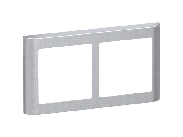 LAURITZ KNUDSEN LK FUGA SOFT ramme inkl. monteringsramme 2 x 1 modul vandret, Stålmetallic- I pose for DIY