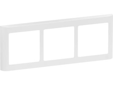 LAURITZ KNUDSEN LK FUGA SOFT ramme inkl. monteringsramme 3 x 1 modul vandret, Hvid- I pose for DIY