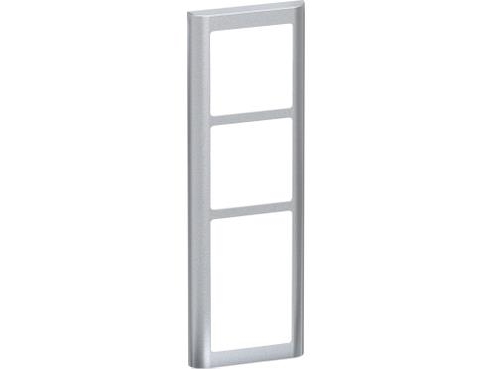 LAURITZ KNUDSEN LK FUGA SOFT ramme inkl. monteringsramme 3½ modul, Stålmetallic- I pose for DIY