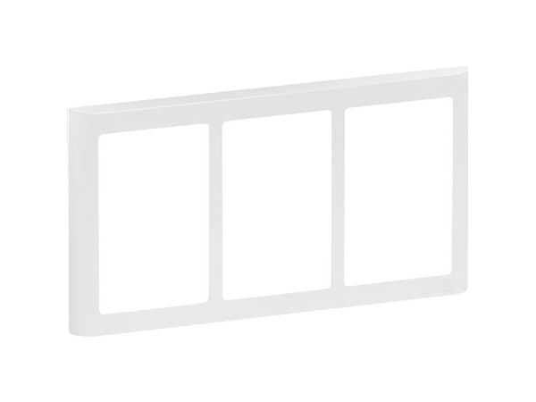 LAURITZ KNUDSEN LK FUGA SOFT ramme inkl. monteringsramme 3 x 1½ modul, Hvid- I pose for DIY