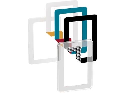 LAURITZ KNUDSEN LK FUGA CHOICE ramme inkl. monteringsramme 1½ modul, 6 farveindlæg- I pose for DIY