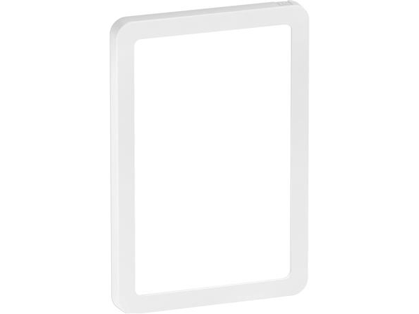 LAURITZ KNUDSEN LK FUGA SLIM ramme inkl. monteringsramme 1½ modul, Hvid- I pose for DIY