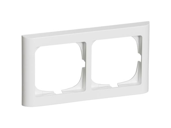 LAURITZ KNUDSEN LK FUGA SOFTLINE 63 ramme 2 x 1 modul vandret, Hvid- I pose for DIY, gl. model