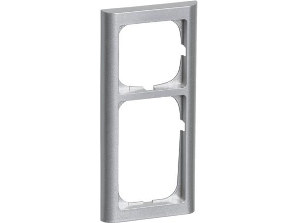 LAURITZ KNUDSEN LK FUGA SOFTLINE 63 ramme 2½ modul, Stålmetallic- I pose for DIY, gl. model