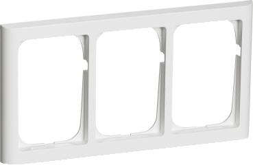 LAURITZ KNUDSEN LK FUGA SOFTLINE 63 ramme 3 x 1½ modul, Hvid- I pose for DIY